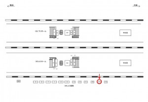 JR／桜木町駅／上り線側／№11駅看板・駅広告、位置図