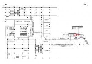 JR／蒲田駅／東急連絡口／№2駅看板・駅広告、位置図