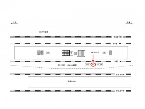 JR／幕張本郷駅／上り線側／№6駅看板・駅広告、位置図