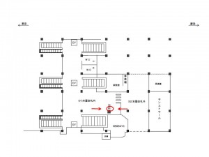 JR／新習志野駅／本屋改札内／№6駅看板・駅広告、位置図