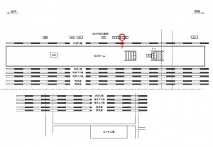 JR／新大久保駅／外回り線側／№7駅看板・駅広告、位置図