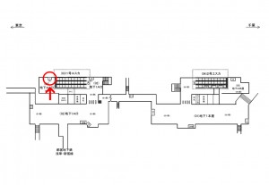 JR／馬喰町駅／地下4A口／№1駅看板・駅広告、位置図