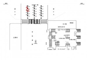 JR／川崎駅／東口１階／№116駅看板・駅広告、位置図