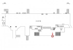 JR／新日本橋駅／地下1階／№40駅看板・駅広告、位置図