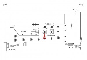 JR／新宿駅／アルプス広場／№55駅看板・駅広告、位置図