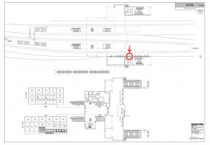 東武 坂戸駅//№205駅看板・駅広告、位置図