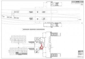 東武 坂戸駅//№500駅看板・駅広告、位置図