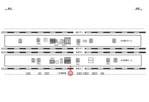 JR／西荻窪駅／風防壁／№11駅看板・駅広告、位置図