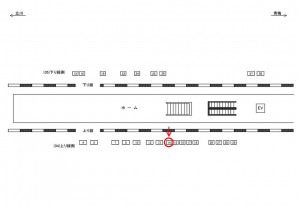 JR／福生駅／上り線前／№14駅看板・駅広告、位置図