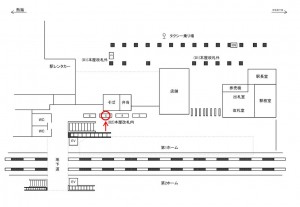 JR／伊東駅／本屋改札内／№2駅看板・駅広告、位置図