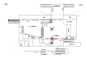 JR／川口駅／本屋橋上／№21駅看板・駅広告、位置図