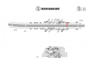 都営／船堀駅／新宿線W2-17№17駅看板・駅広告、位置図