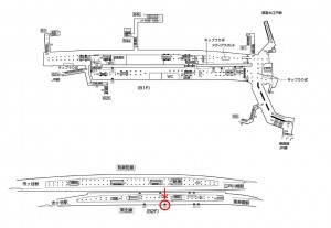 東京メトロ／飯田橋駅／南北線／№9駅看板・駅広告、位置図