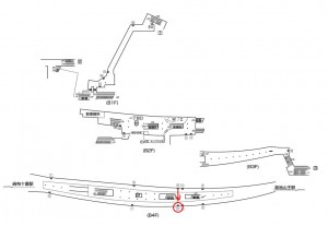 東京メトロ／六本木一丁目駅／南北線／№8駅看板・駅広告、位置図