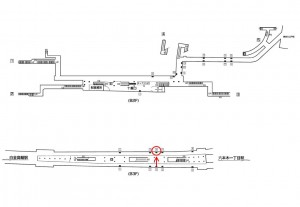 東京メトロ／麻布十番駅／南北線／№3駅看板・駅広告、位置図