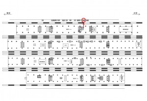 JR/赤羽駅/埼京下り側/№208駅看板・駅広告、位置図