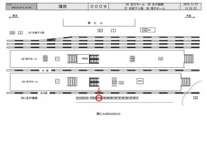 JR／蒲田駅／北行線側／№106駅看板・駅広告、位置図