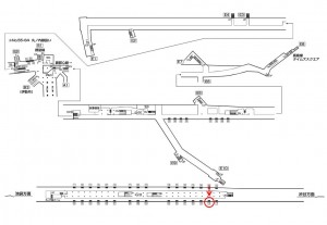 東京メトロ／新宿三丁目駅／副都心線／№18駅看板・駅広告、位置図