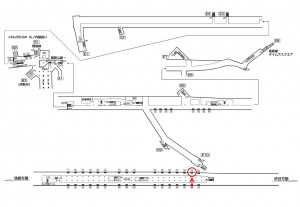 東京メトロ／新宿三丁目駅／副都心線／№15駅看板・駅広告、位置図