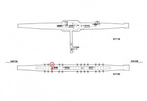 東京メトロ／明治神宮前〈原宿〉駅／副都心線／№3駅看板・駅広告、位置図
