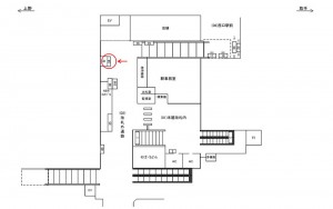 JR／南柏駅／改札外通路／№34駅看板・駅広告、位置図