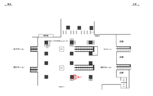 JR／秋葉原駅／1Fラチ内コンコース／№26駅看板・駅広告、位置図