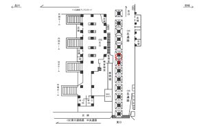 JR／池袋駅／北通路／№15駅看板・駅広告、位置図