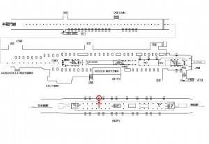 東京メトロ／三越前駅／銀座線／№3駅看板・駅広告、位置図