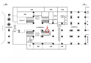 JR／桜木町駅／本屋改札内／№1駅看板・駅広告、位置図