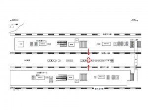 JR/錦糸町駅/線間/№5駅看板・駅広告、位置図