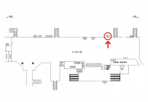 JR／新日本橋駅／地下1階／№17駅看板・駅広告、位置図