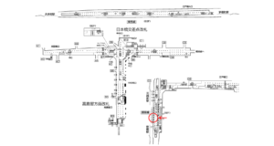 東京メトロ／日本橋駅／銀座線／№3駅看板・駅広告、位置図