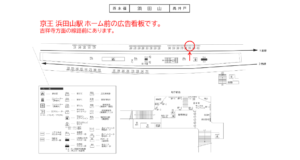 京王／浜田山駅／駅がく／№390駅看板・駅広告、位置図