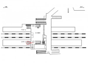 JR／登戸駅／本屋口／№28駅看板・駅広告、位置図