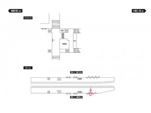 小田急　善行駅／／№1711駅看板・駅広告、位置図
