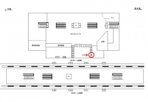 りんかい線　国際展示場駅／コンコース／№108駅看板・駅広告、位置図