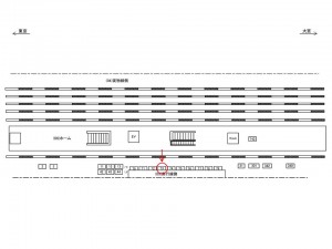 JR／北浦和駅／南行線側／№73駅看板・駅広告、位置図