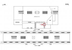 りんかい線　国際展示場駅／コンコース／№109駅看板・駅広告、位置図