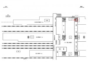 JR／拝島駅／橋上本屋口／№5駅看板・駅広告、位置図