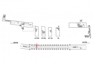 東京メトロ／西早稲田駅／副都心線／№4駅看板・駅広告、位置図