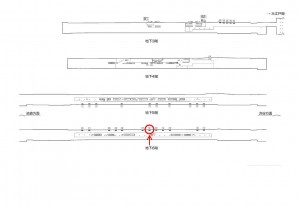 東京メトロ／東新宿駅／副都心線／№16駅看板・駅広告、位置図