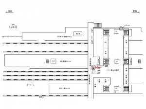 JR／拝島駅／橋上本屋口／№3駅看板・駅広告、位置図