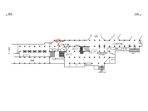 JR／新橋駅／地下1階／№10駅看板・駅広告、位置図