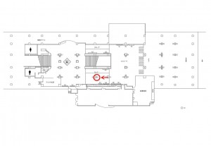 東武 獨協大学前駅/改札内コンコース/№508駅看板・駅広告、位置図