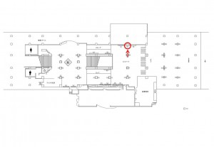 東武 獨協大学前駅/改札内コンコース/№552駅看板・駅広告、位置図