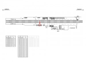 西武　仏子駅／駅がく／（区画3.4）№4駅看板・駅広告、位置図