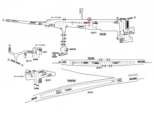 東京メトロ／市ヶ谷駅／南北線／№19駅看板・駅広告、位置図