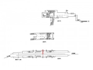 東京メトロ／王子神谷駅／南北線／№4駅看板・駅広告、位置図