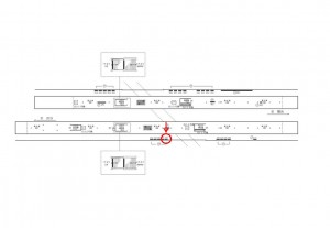 東急／自由が丘駅／電気額面／№105駅看板・駅広告、位置図