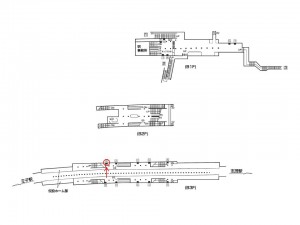 東京メトロ／王子神谷駅／南北線／№2駅看板・駅広告、位置図